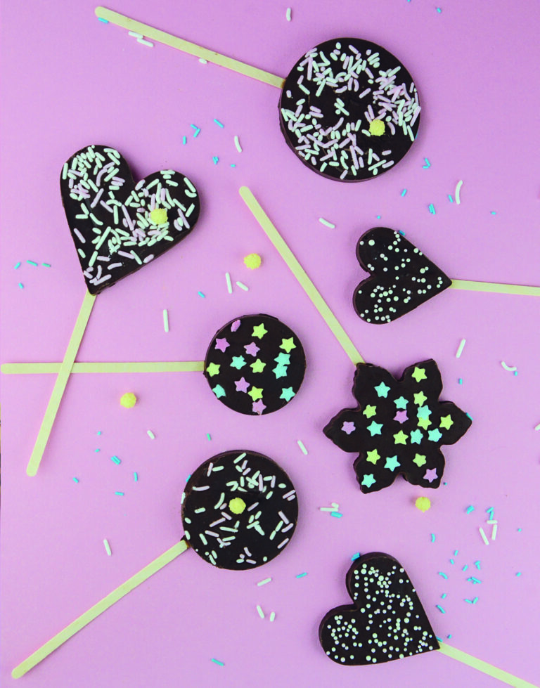 sucettes en chocolat